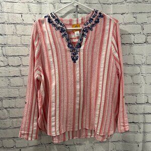 LADIES Ruby Rd 3/4 sleeve top Size PXL